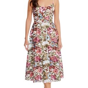 Dress The Population Uma Sequin Floral Cocktail Dress- NWOT